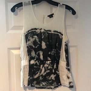 Theory silk tank blouse
